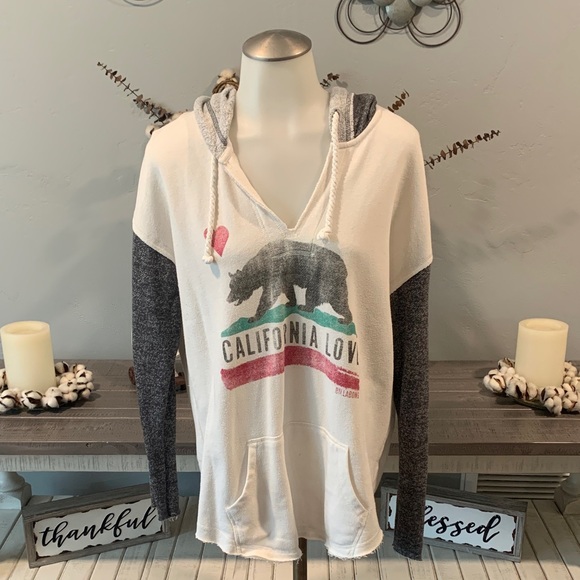Billabong Cream Textured Hoodie - Picture 1 of 3